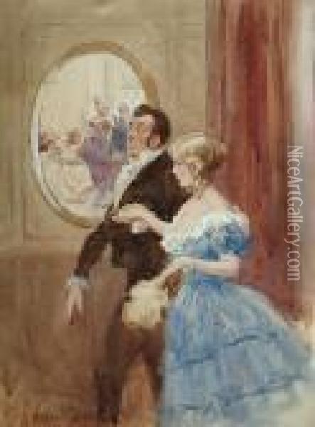 He Led Her Into The Room Oil Painting - George Soper