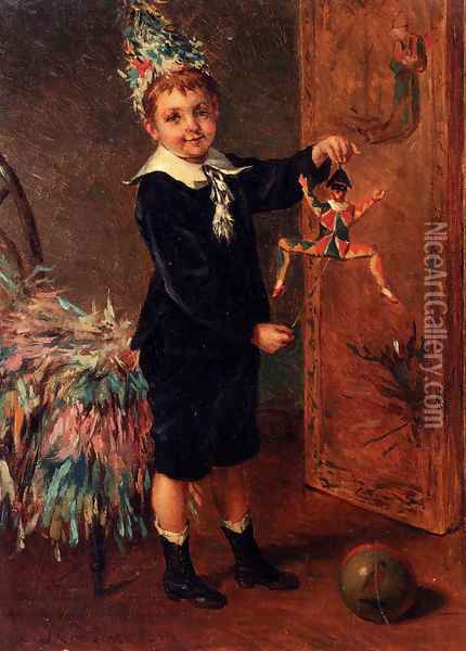 The Young Entertainer Oil Painting - Albert Roosenboom
