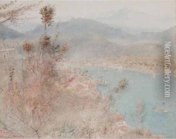 A View Of Grenada, West Indies Oil Painting - Albert Goodwin