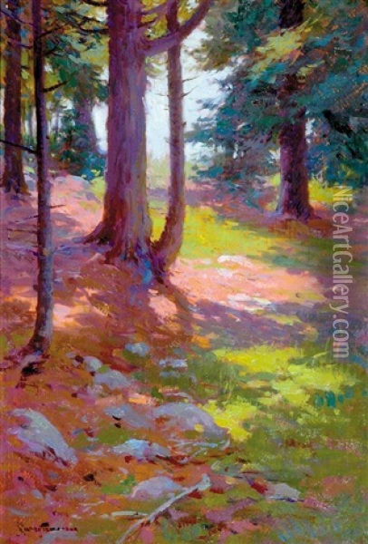 Dappled Sunlight Oil Painting - Charles Chase Emerson