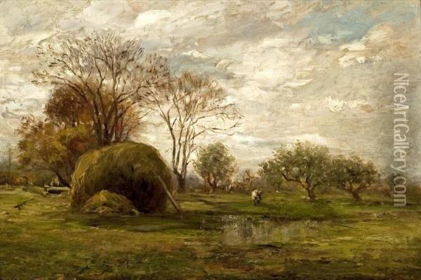 Pastoral Landscape Oil Painting - Charles Edwin Lewis Green