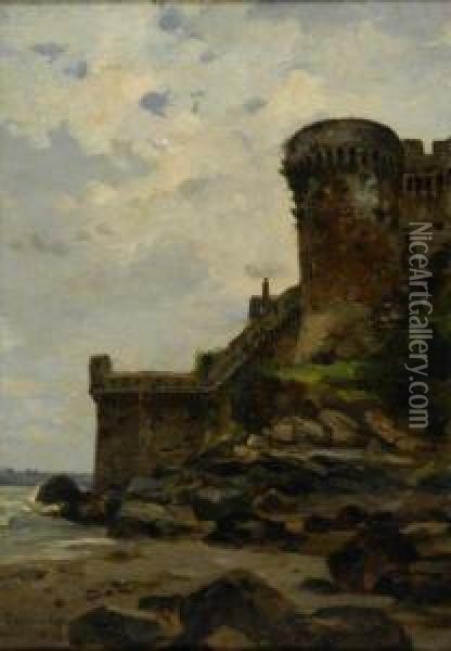 Le Mont Saint Michel Oil Painting - Gaston-Marie-Anatole Roullet