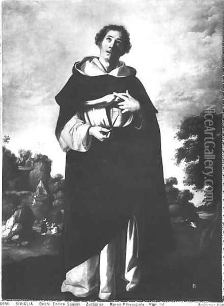 The Blessed Henry Suso (1295-1366) 1640 Oil Painting - Francisco De Zurbaran