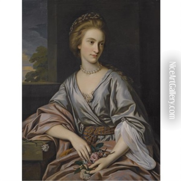 Portrait Of Charlotte Hartley Oil Painting - Nathaniel Dance Holland (Sir)