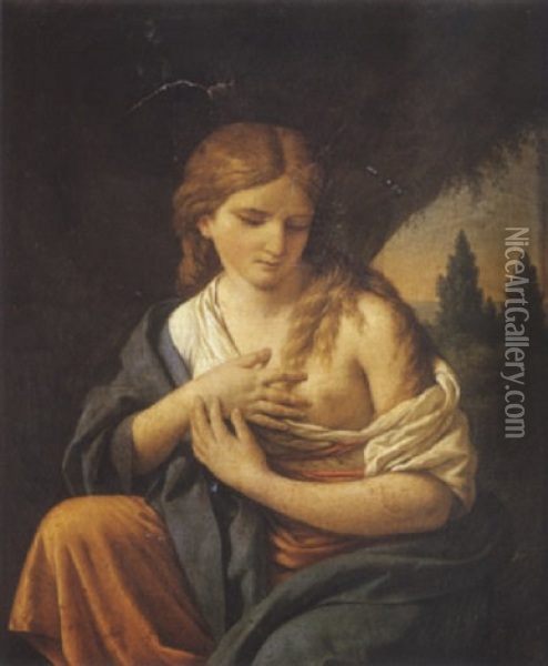 Sainte Marie-madeleine Oil Painting - Louis Jean Francois Lagrenee