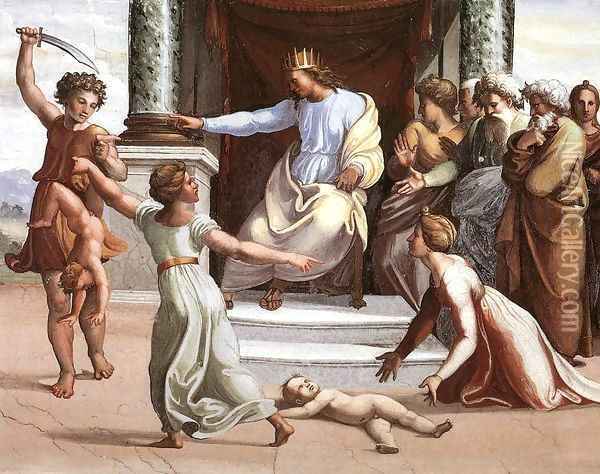 The Judgment of Solomon 2 Oil Painting - Raffaelo Sanzio