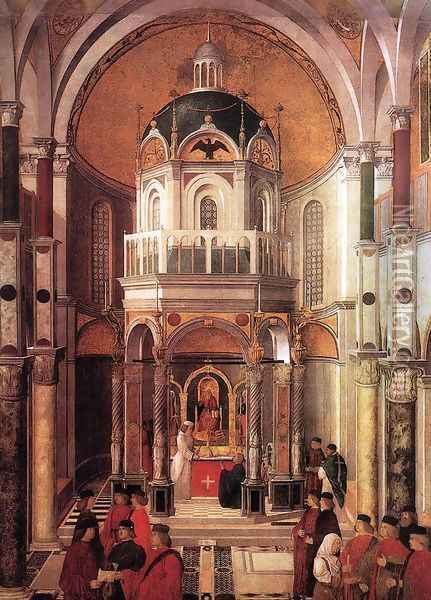 The Healing of Pietro dei Ludovici c. 1501 Oil Painting - Gentile Bellini