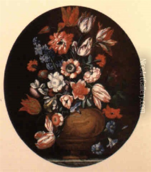 Fiori In Vaso Oil Painting - Jacopo Ligozzi