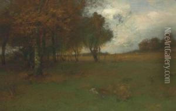 Autumn Landscape Oil Painting - John Francis Murphy