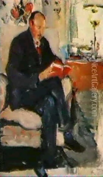 Portrait Of Ernest Lawson Oil Painting - May Wilson Preston