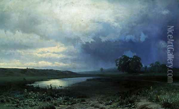 Wet Meadow, 1872 Oil Painting - Fedor Aleksandrovich Vasiliev