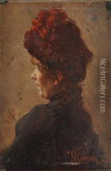 Femme Au Chapeau Oil Painting - Frederick Hendrik Kaemmerer