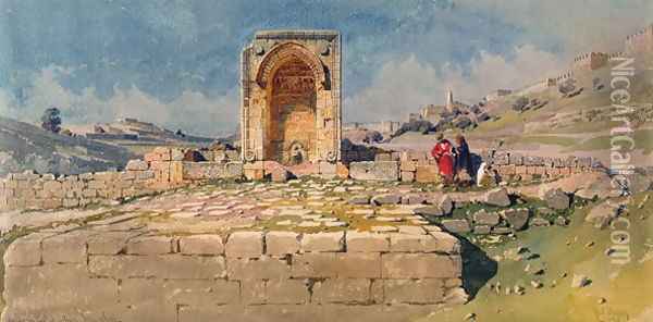 The Valley and lower Pool of Gihon Jerusalem Oil Painting - Carl Haag