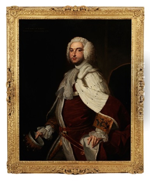 Portrait Of John Percival, 2nd Earl Of Egmont (1711-1770) Oil Painting - Thomas Hudson