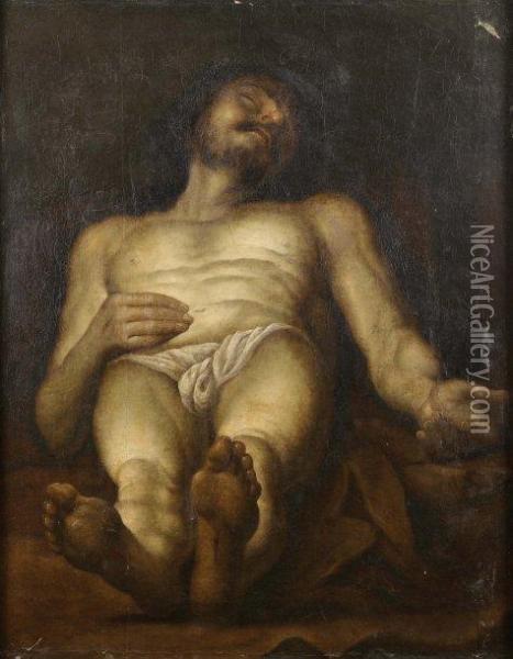 Le Christ Au Tombeau Oil Painting - Orazio Borgianni