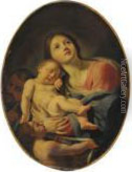 Sacra Famiglia Oil Painting - Carlo Cignani