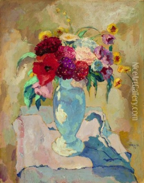 Blumen In Der Sonne Oil Painting - Emil Orlik