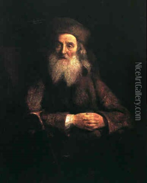Le Rabbin Nathan Oil Painting - Andrew Morton