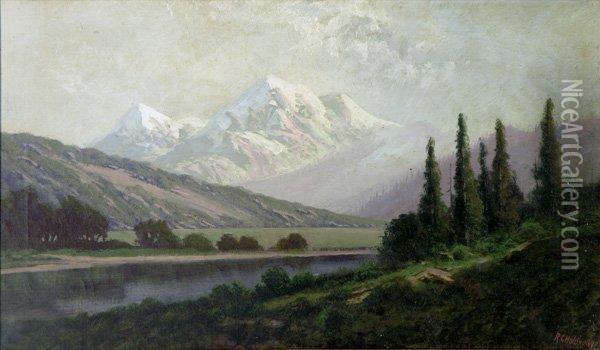 Weber Canyon, Wasatch Mountains Oil Painting - Ramsome Gillet Holdredge