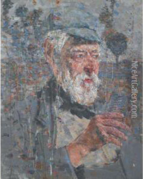 Man With Tobacco Pouch Oil Painting - John Quinton Pringle