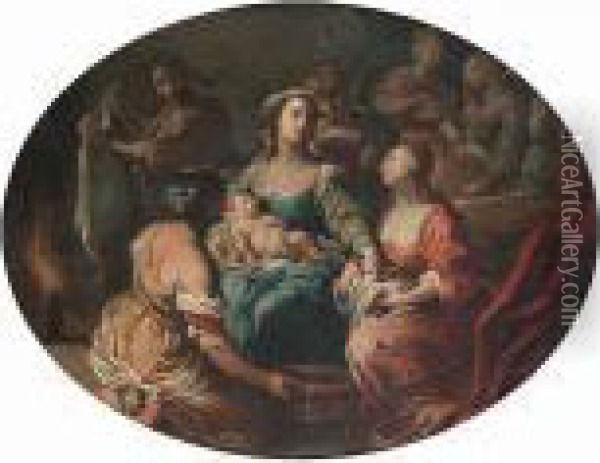 The Birth Of The Virgin Oil Painting - Antonio Gionima
