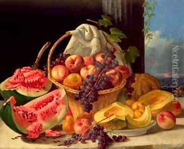 Still Life with Fruit Oil Painting - John F Francis