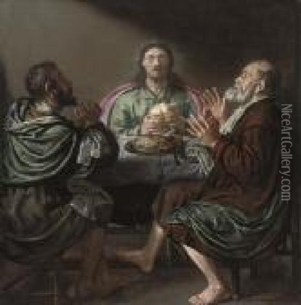 The Supper At Emmaus Oil Painting - Michelangelo Merisi Da Caravaggio