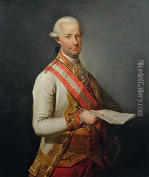 Kaiser Leopold Ii (kaiser) Oil Painting - Josef Kreutzinger