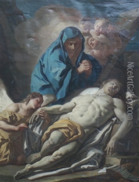 The Lamentation Oil Painting - Francesco de Mura