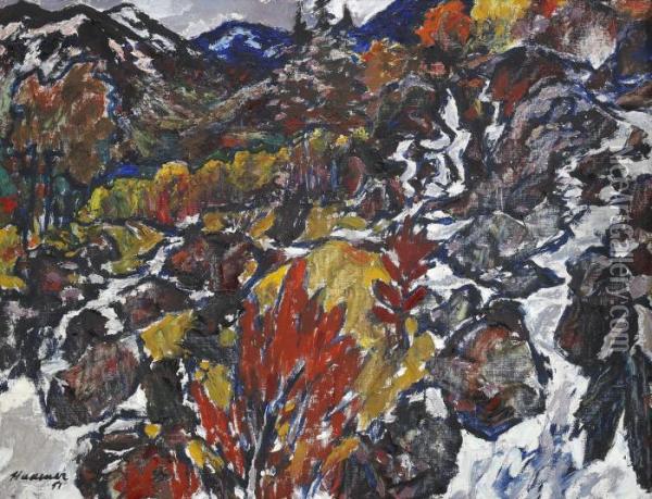 Berglandskap I Hostfarger Oil Painting - Eerik Haamer