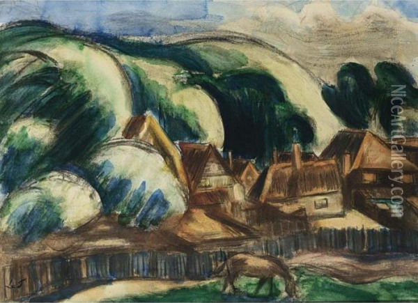 A View Of Sloten Oil Painting - Henri Le Fauconnier