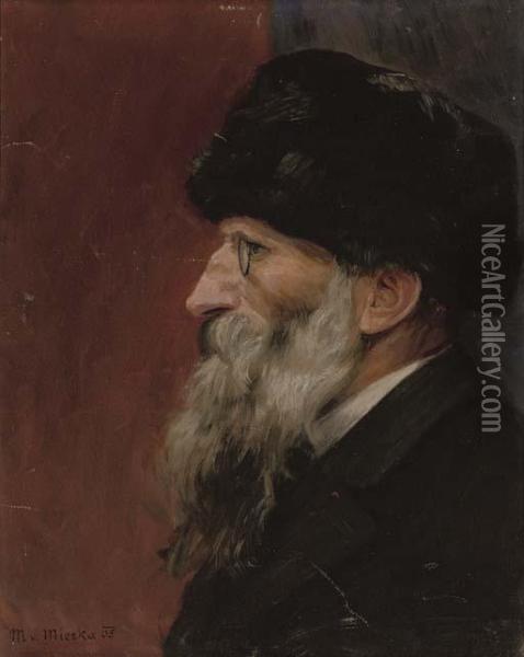Profile Of A Jewish Gentleman Oil Painting - Magda Mautner Von Markhof