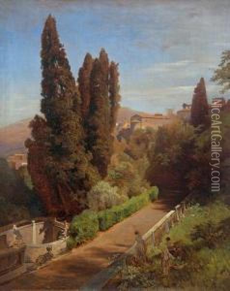Italienische Landschaft Oil Painting - Oswald Achenbach