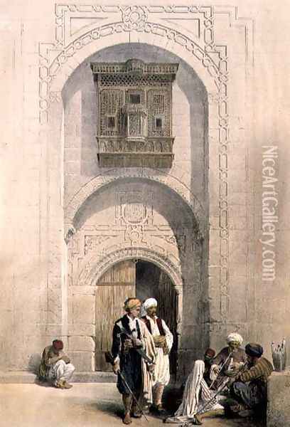 Modern Mansion, showing the Arabesque architecture of Cairo, from Egypt and Nubia, Vol.3 Oil Painting - David Roberts