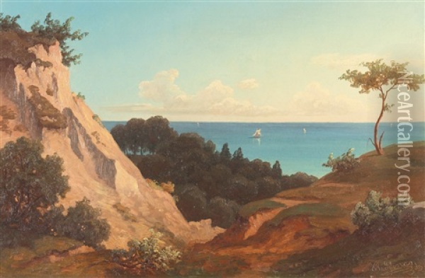 An Der Kuste Korsikas Oil Painting - Rudolf Jordan