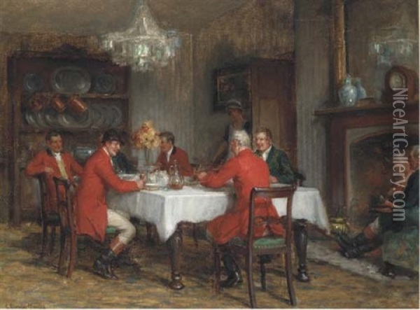 The Huntsman's Lunch Oil Painting - George Sheridan Knowles