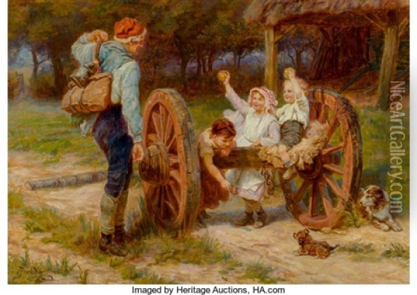 Apple Time Oil Painting - Frederick Morgan