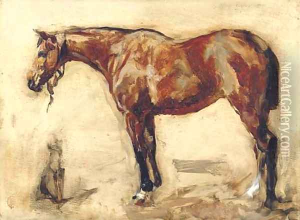 Study of a horse Oil Painting - Valentin Aleksandrovich Serov