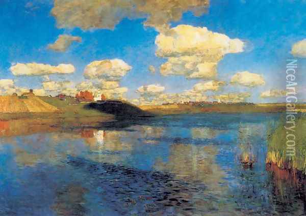 Lake, Russia, 1900 (unfinished) Oil Painting - Isaak Ilyich Levitan