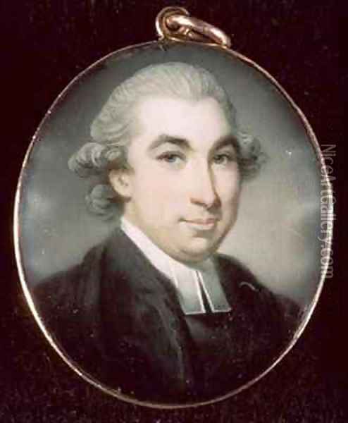 Miniature of an Unknown Clergyman Oil Painting - Richard Crosse