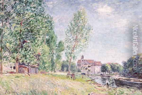 The Builder's Yard at Matrat, Moret-sur-Loing Oil Painting - Alfred Sisley