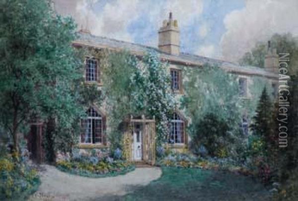Oakfield Cottages, 
Stamford Road Oil Painting - Noel Johnson