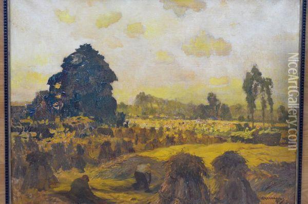 La Recolte Oil Painting - Alfons De Cuyper