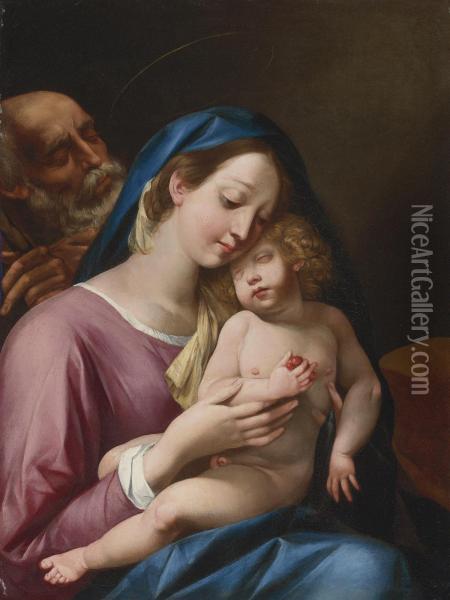 The Holy Family Oil Painting - Giuseppe Cesari