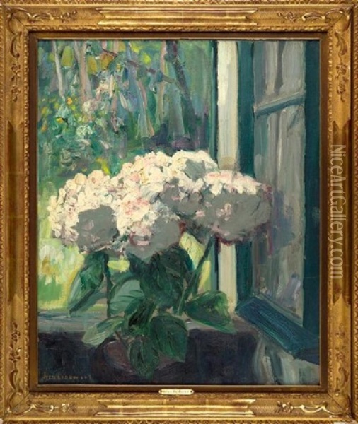 Bouquet D'hortensias Oil Painting - Henri Dumont