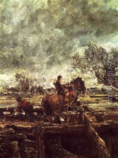 Study for The Leaping Horse (detail) Oil Painting - John Constable