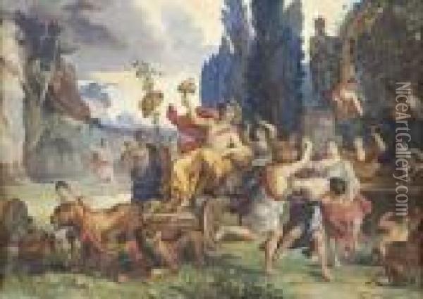 Trionfo Di Dioniso Oil Painting - Nicolas Poussin
