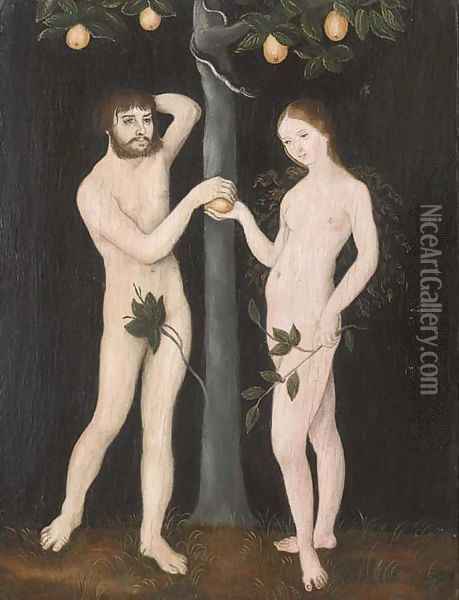 The Temptation Oil Painting - Lucas The Elder Cranach
