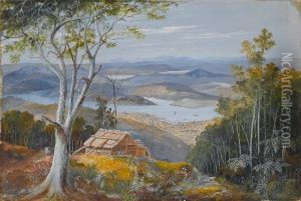 View Of Sydney Cove Looking North Oil Painting - Sir Oswald Walter Brierly