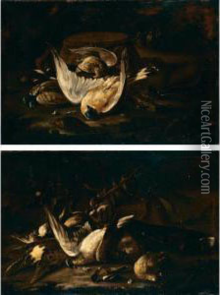 Nature Morte Con Cacciagione Oil Painting - Baldassare De Caro
